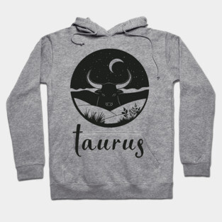 Taurus Zodiac Sign Bull Moon Art Hoodie