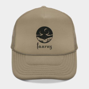 Taurus Zodiac Sign Bull Moon Art Hat