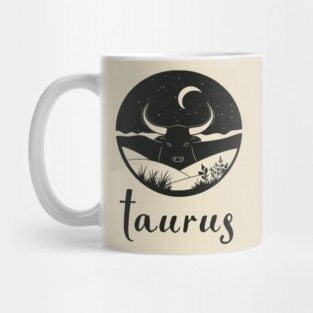 Taurus Zodiac Sign Bull Moon Art Mug