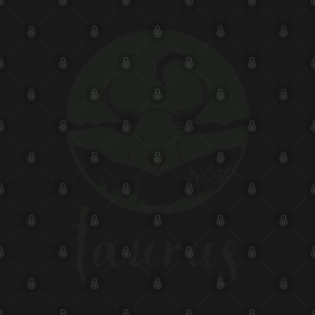 Taurus Zodiac Sign Bull Moon Art by TuncGK