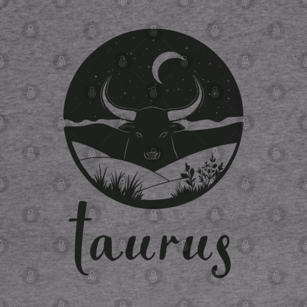 Taurus Zodiac Sign Bull Moon Art by TuncGK