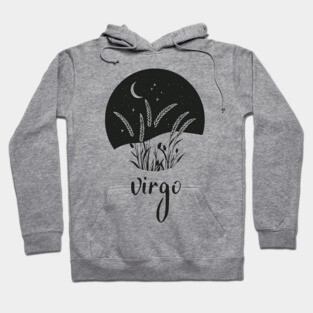 Virgo Zodiac Sign Starry Wheat Artwork Hoodie