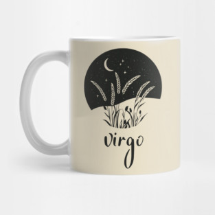 Virgo Zodiac Sign Starry Wheat Artwork Mug