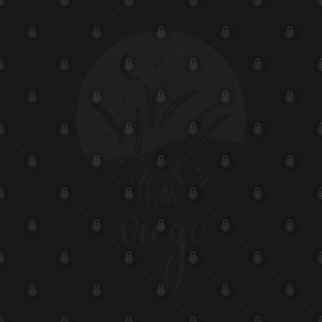 Virgo Zodiac Sign Starry Wheat Artwork by TuncGK