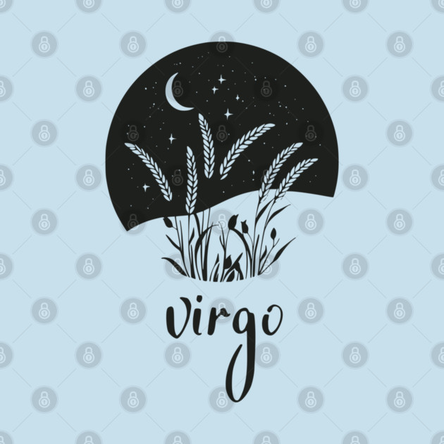 Virgo Zodiac Sign Starry Wheat Artwork by TuncGK