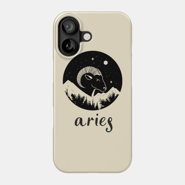Aries Zodiac Sign Fiery Ram Artwork Phone Case by TuncGK
