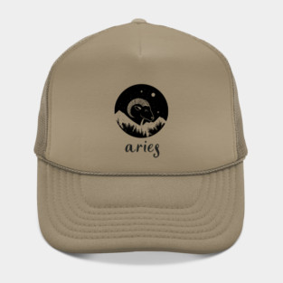 Aries Zodiac Sign Fiery Ram Artwork Hat