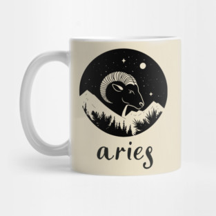 Aries Zodiac Sign Fiery Ram Artwork Mug