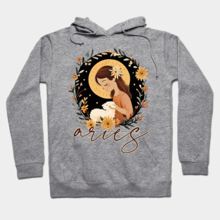 ♈ Bold & Fearless | Boho Aries Zodiac Art Hoodie