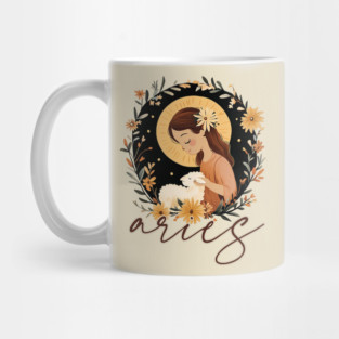 ♈ Bold & Fearless | Boho Aries Zodiac Art Mug