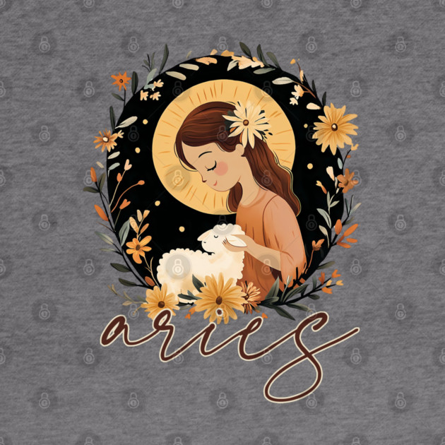 ♈ Bold & Fearless | Boho Aries Zodiac Art by TuncGK