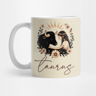 ♉ Grounded & Elegant | Boho Taurus Zodiac Art Mug