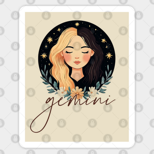 ♊ Playful & Witty | Celestial Gemini Zodiac Art Sticker by TuncGK