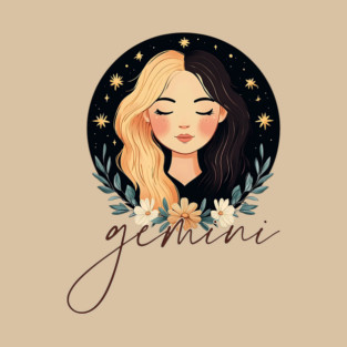 ♊ Playful & Witty | Celestial Gemini Zodiac Art T-Shirt