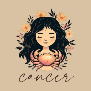 ♋ Intuitive & Nurturing | Dreamy Cancer Zodiac Art T-Shirt