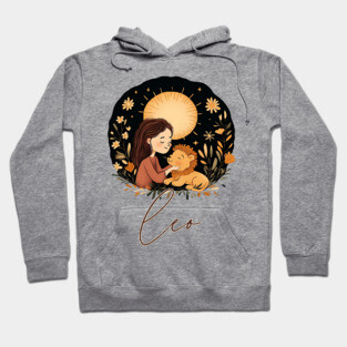 ♌ Radiant & Confident | Bohemian Leo Zodiac Art Hoodie