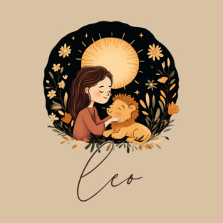♌ Radiant & Confident | Bohemian Leo Zodiac Art T-Shirt