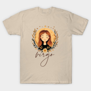 ♍ Wise & Graceful | Minimalist Virgo Zodiac Art T-Shirt