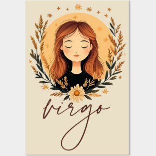 ♍ Wise & Graceful | Minimalist Virgo Zodiac Art Posters and Art