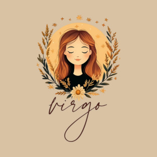 ♍ Wise & Graceful | Minimalist Virgo Zodiac Art T-Shirt