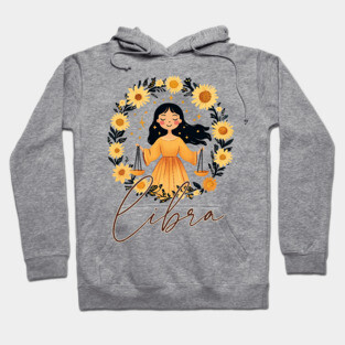 ♎ Harmonious & Charming | Boho Libra Zodiac Art Hoodie
