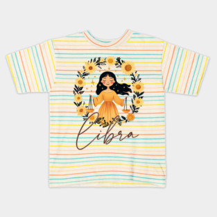 ♎ Harmonious & Charming | Boho Libra Zodiac Art Kids T-Shirt