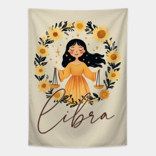 ♎ Harmonious & Charming | Boho Libra Zodiac Art Tapestry