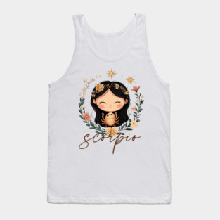 ♏ Mysterious & Powerful | Celestial Scorpio Zodiac Art Tank Top