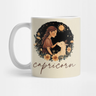 ♑ Ambitious & Wise | Minimalist Capricorn Zodiac Art Mug