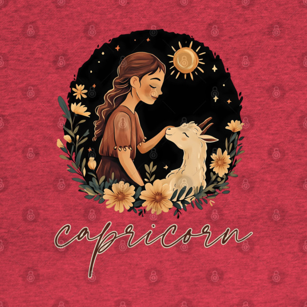 ♑ Ambitious & Wise | Minimalist Capricorn Zodiac Art by TuncGK