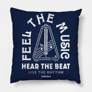 Live the Rhythm. Dark Metronome Pillow
