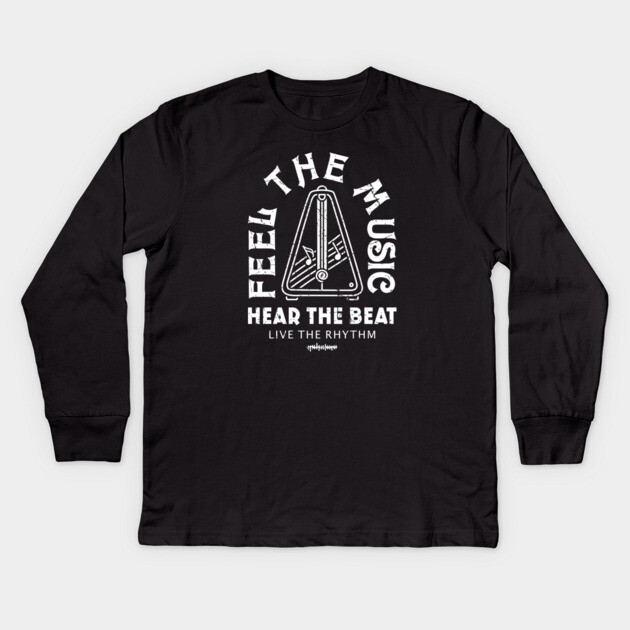 Live the Rhythm. Dark Metronome Kids Long Sleeve T-Shirt by filiposwear