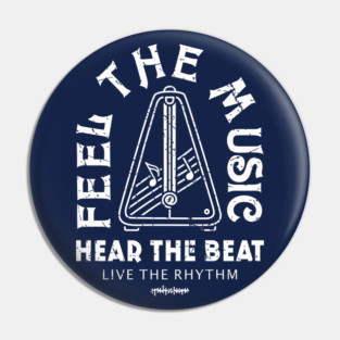 Live the Rhythm. Dark Metronome Pin