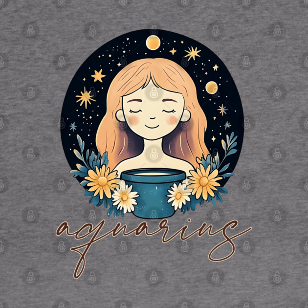 ♒ Visionary & Unique | Celestial Aquarius Zodiac Art by TuncGK