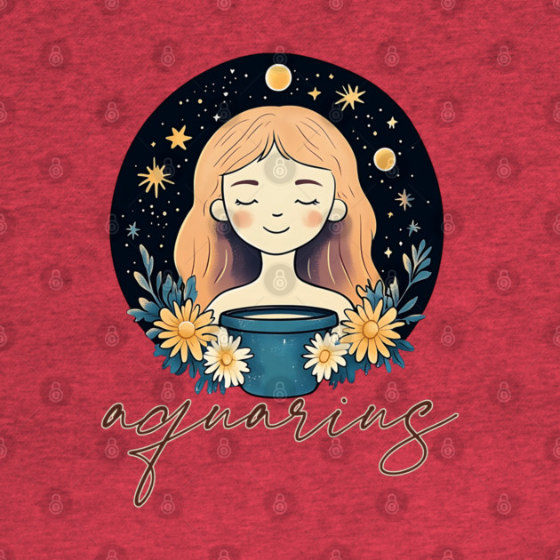♒ Visionary & Unique | Celestial Aquarius Zodiac Art by TuncGK