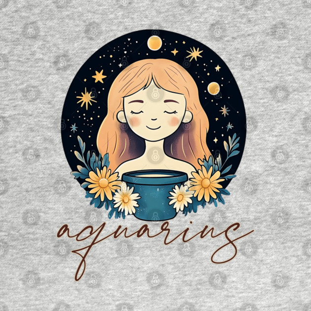 ♒ Visionary & Unique | Celestial Aquarius Zodiac Art by TuncGK
