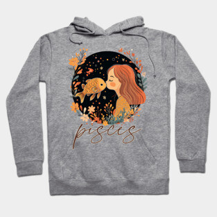 ♓ Dreamy & Intuitive | Bohemian Pisces Zodiac Art Hoodie