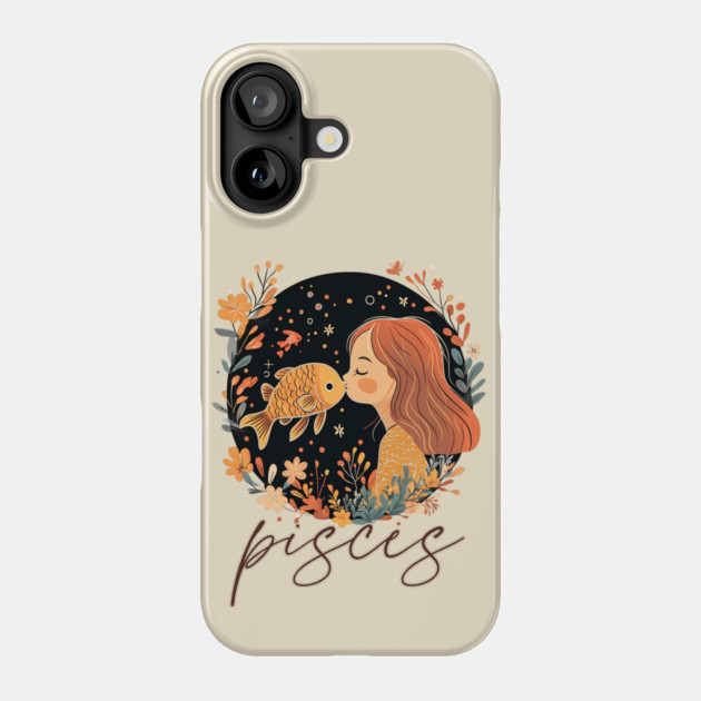 ♓ Dreamy & Intuitive | Bohemian Pisces Zodiac Art Phone Case by TuncGK