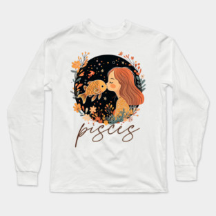 ♓ Dreamy & Intuitive | Bohemian Pisces Zodiac Art Long Sleeve T-Shirt
