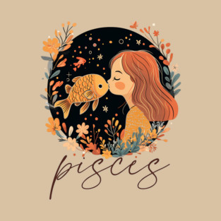 ♓ Dreamy & Intuitive | Bohemian Pisces Zodiac Art T-Shirt