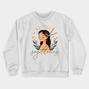 ♐ Free-Spirited & Adventurous | Bohemian Sagittarius Zodiac Art Crewneck Sweatshirt