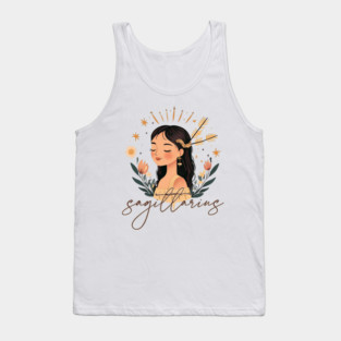 ♐ Free-Spirited & Adventurous | Bohemian Sagittarius Zodiac Art Tank Top