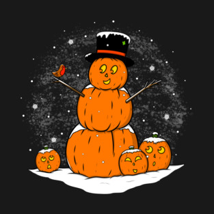 Pumpkin Snowman T-Shirt