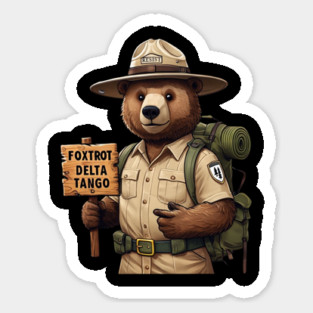 Foxtrots Delta Tangos Resist Bear National Forest Service Magnet