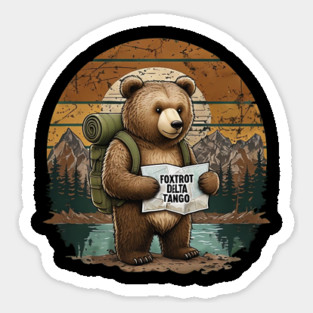 FDT Resist Bear, Anti Trump, National Parks Forest Service - Foxtrot Delta Tango Magnet