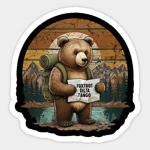 FDT Resist Bear, Anti Trump, National Parks Forest Service - Foxtrot Delta Tango Magnet by Creatifly Graphic Tees
