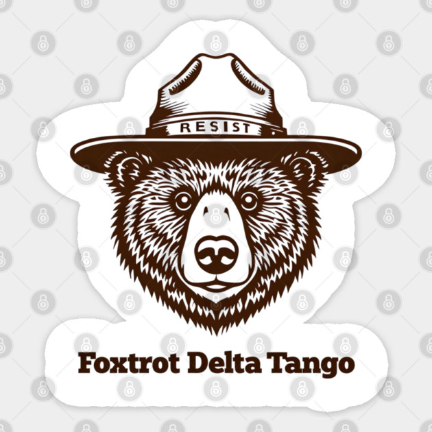 Foxtrot-Delta-Tango Sticker by Creatifly Graphic Tees