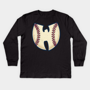 Wu-Tang Baseball Tee - Clan's Grand Slam Style Kids Long Sleeve T-Shirt