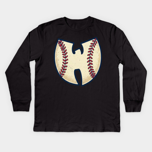 Wu-Tang Baseball Tee - Clan's Grand Slam Style Kids Long Sleeve T-Shirt by OUTFITPAW