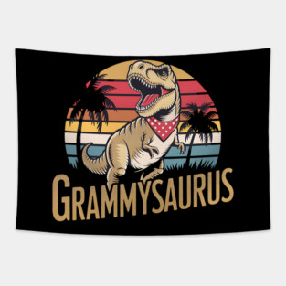 Grammysaurus T Rex Dinosaur Grammy Saurus Mother's Day Tapestry